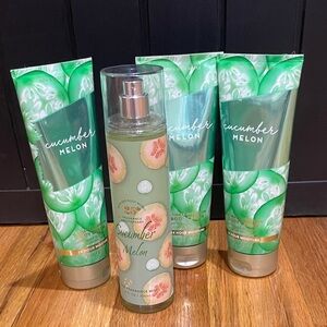 NEW Bath & Body Works Cucumber Melon Body Care Set